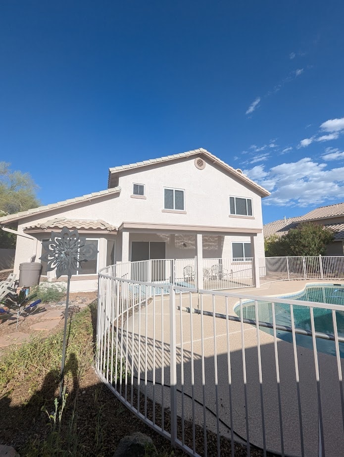 Completed exterior repaint — residential home in Tucson AZ