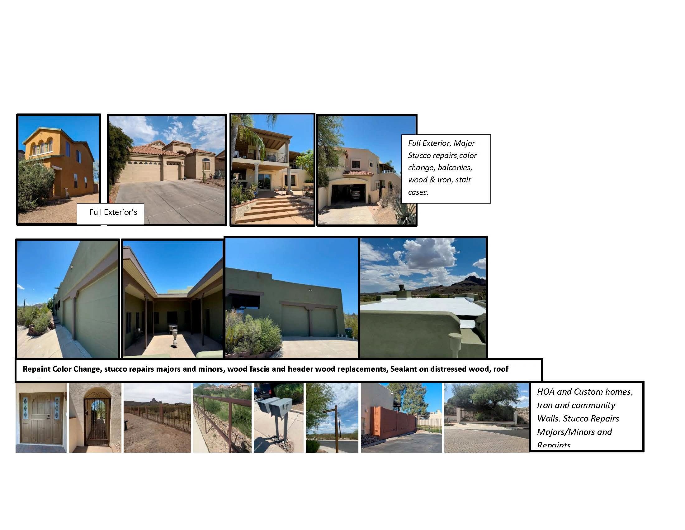 Portfolio of exterior renovation and stucco repair projects